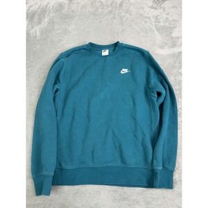 Nike Men's Sportswear Club Fleece Sweatshirt Size Small Blue